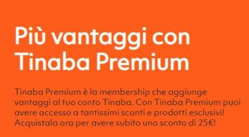 Promozione Tinaba Premium fino al 30 Giugno 2021