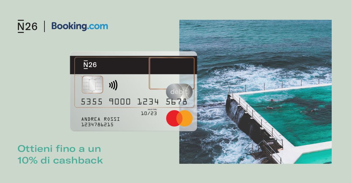 N26 + Booking.com = 10% cashback