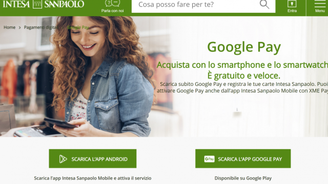 google pay intesa san paolo